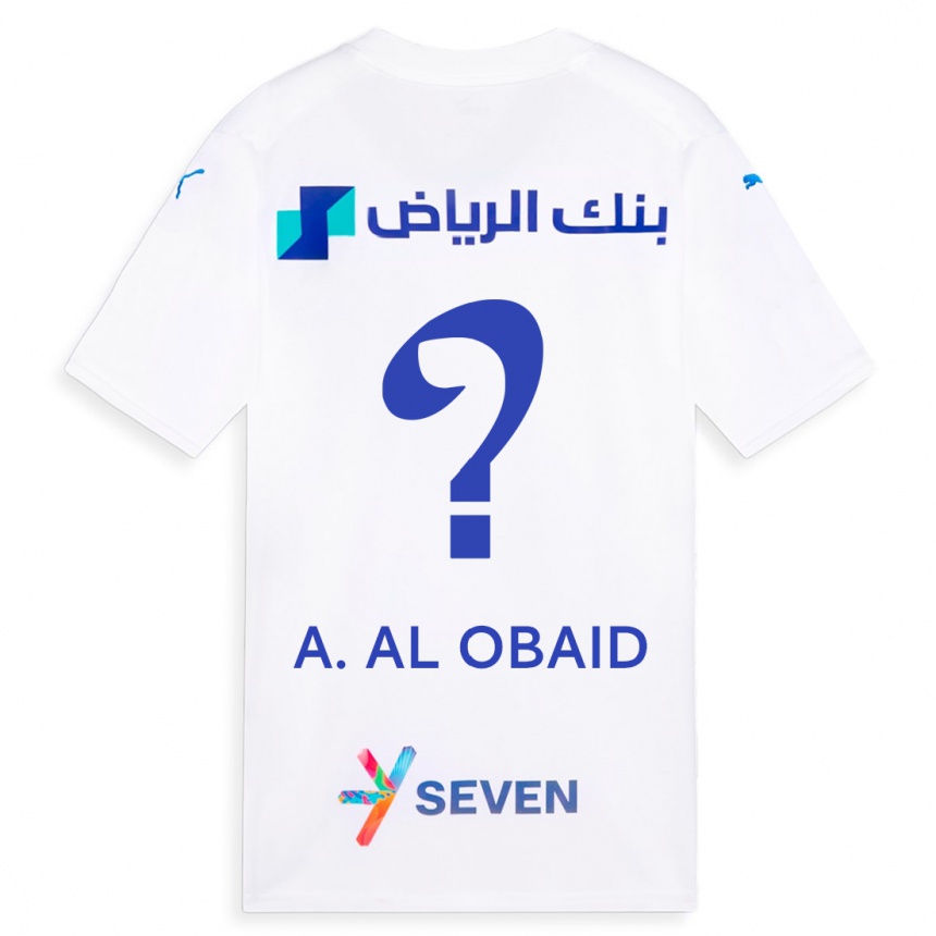 Vyrai Abdulrahman Al-Obaid #0 Baltas Išvykos Marškinėliai 2023/24 T-Shirt