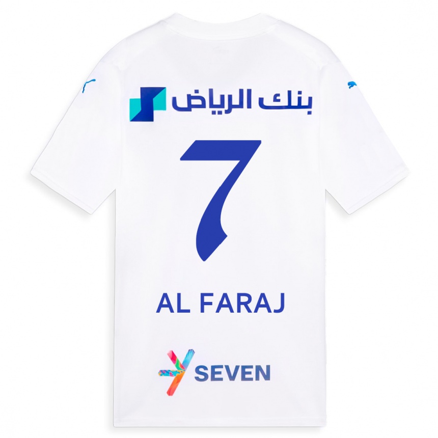 Vyrai Salman Al-Faraj #7 Baltas Išvykos Marškinėliai 2023/24 T-Shirt