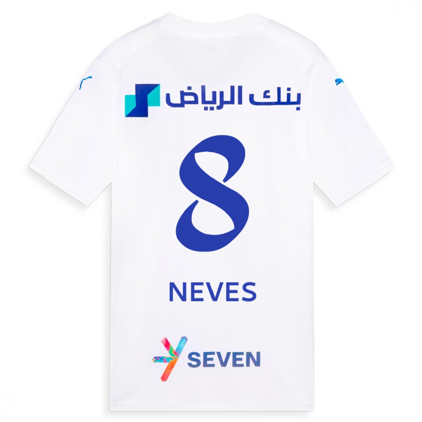 Vyrai Rúben Neves #8 Baltas Išvykos Marškinėliai 2023/24 T-Shirt