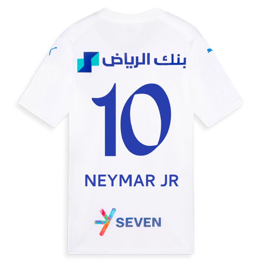 Vyrai Neymar #10 Baltas Išvykos Marškinėliai 2023/24 T-Shirt