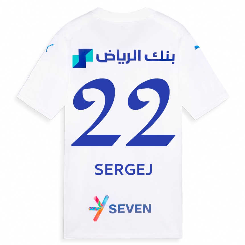 Vyrai Sergej Milinkovic-Savic #22 Baltas Išvykos Marškinėliai 2023/24 T-Shirt