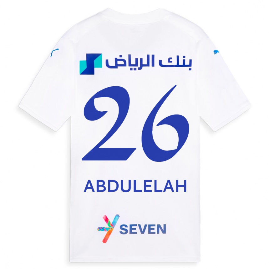 Vyrai Abdulelah Al-Malki #26 Baltas Išvykos Marškinėliai 2023/24 T-Shirt