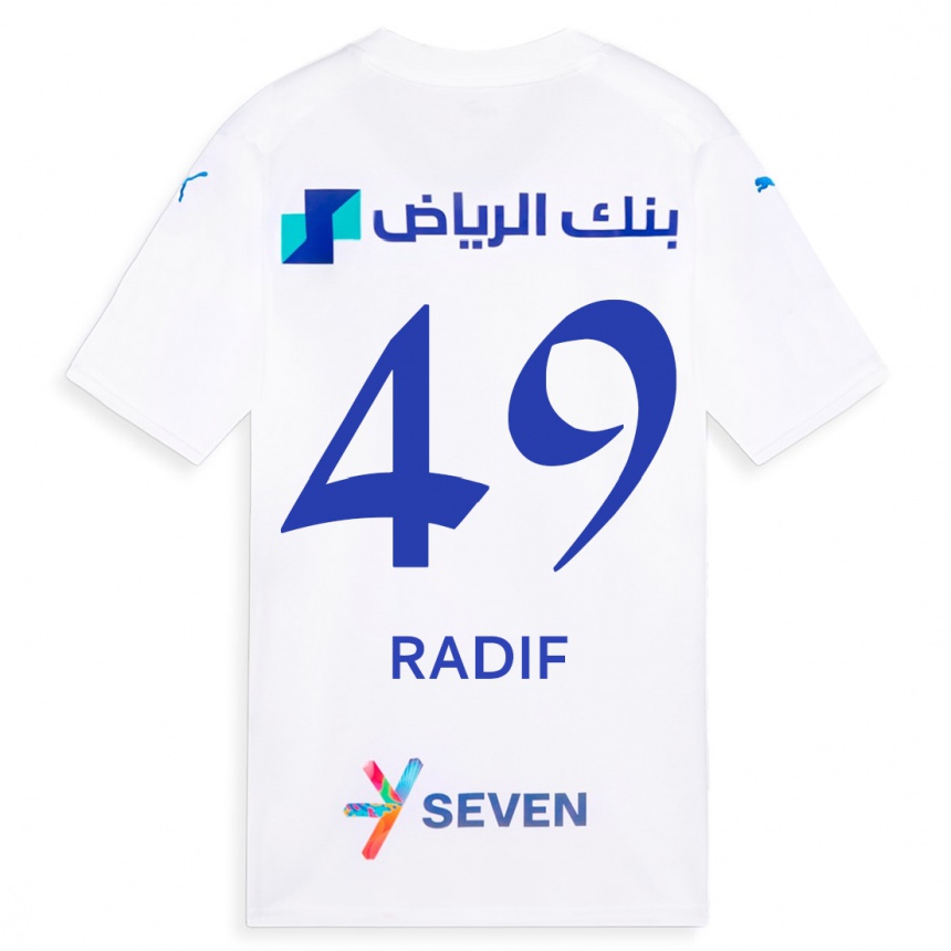 Vyrai Abdullah Radif #49 Baltas Išvykos Marškinėliai 2023/24 T-Shirt