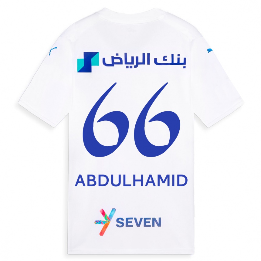 Vyrai Saud Abdulhamid #66 Baltas Išvykos Marškinėliai 2023/24 T-Shirt