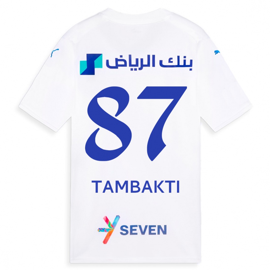 Vyrai Hassan Tambakti #87 Baltas Išvykos Marškinėliai 2023/24 T-Shirt