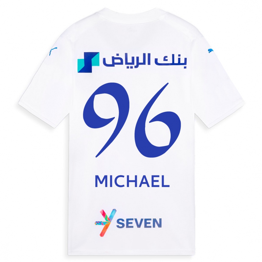 Vyrai Michael #96 Baltas Išvykos Marškinėliai 2023/24 T-Shirt