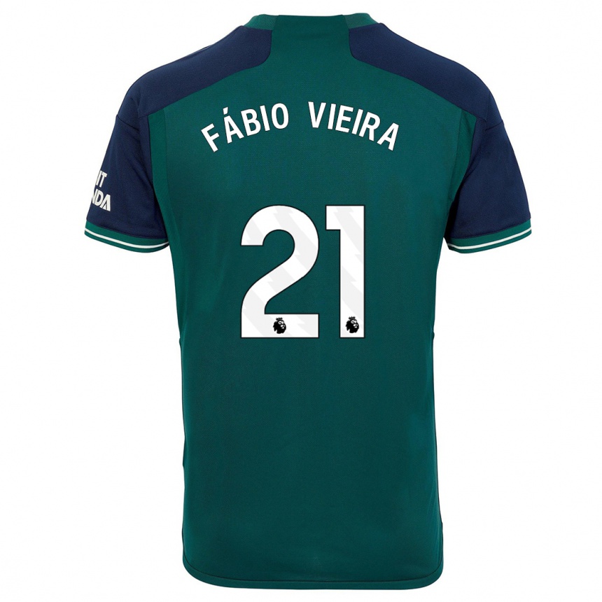 Vyrai Fabio Vieira #21 Žalias Trečias Marškinėliai 2023/24 T-Shirt