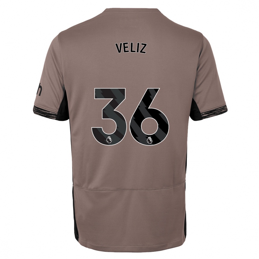 Vyrai Alejo Véliz #36 Tamsiai Smėlio Spalvos Trečias Marškinėliai 2023/24 T-Shirt