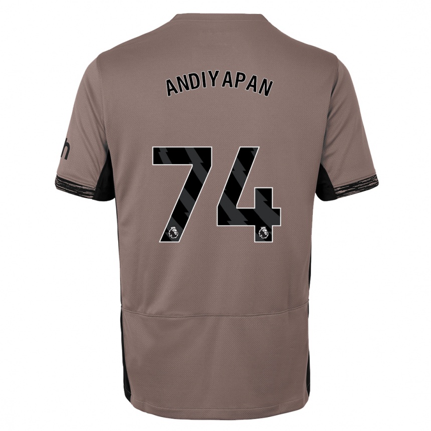 Vyrai William Andiyapan #74 Tamsiai Smėlio Spalvos Trečias Marškinėliai 2023/24 T-Shirt