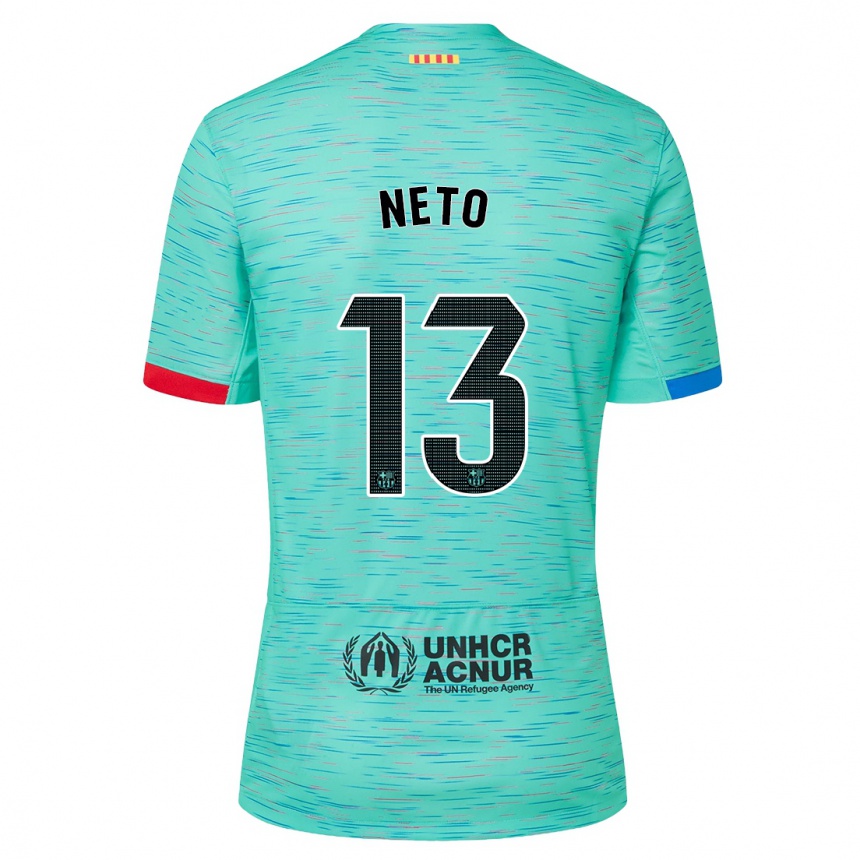 Vyrai Neto #13 Šviesus Aqua Trečias Marškinėliai 2023/24 T-Shirt