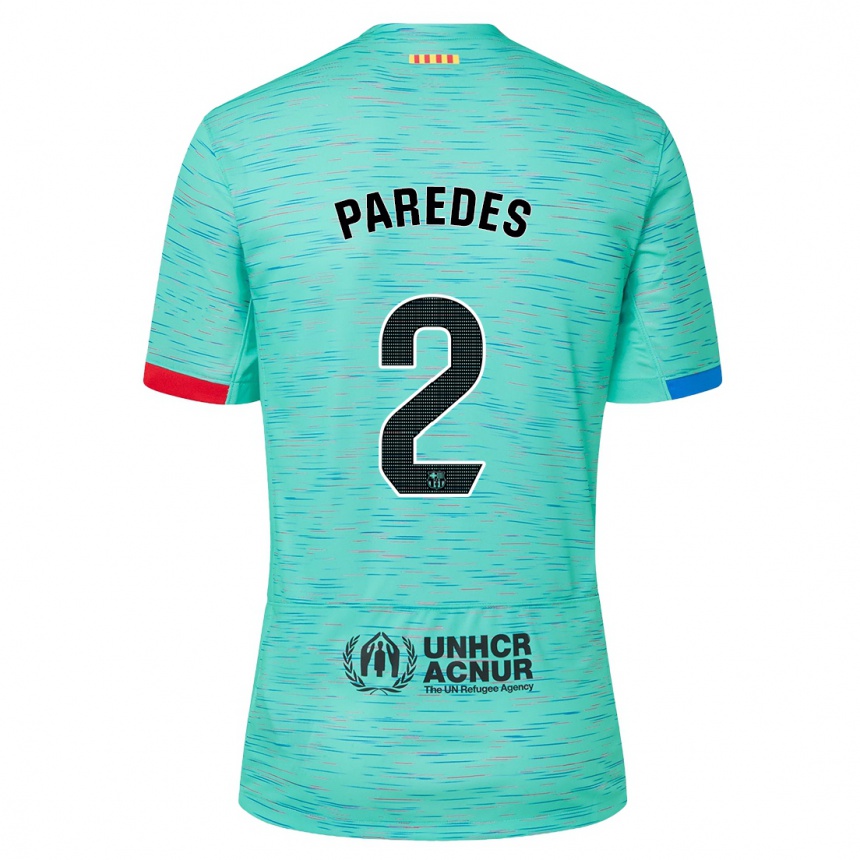 Vyrai Irene Paredes #2 Šviesus Aqua Trečias Marškinėliai 2023/24 T-Shirt