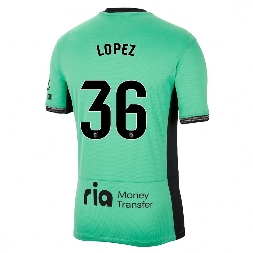 Vyrai David Lopez #36 Pavasario Žalia Trečias Marškinėliai 2023/24 T-Shirt