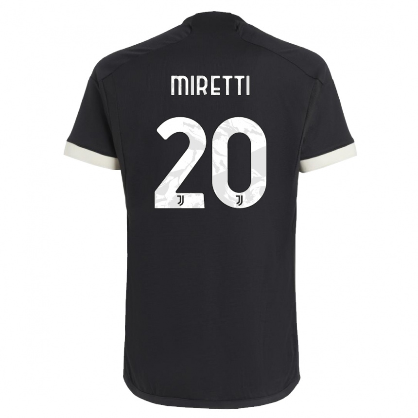 Vyrai Fabio Miretti #20 Juoda Trečias Marškinėliai 2023/24 T-Shirt