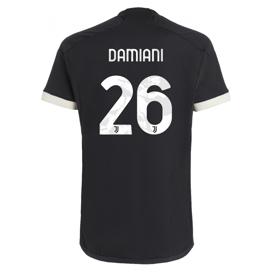 Vyrai Samuele Damiani #26 Juoda Trečias Marškinėliai 2023/24 T-Shirt