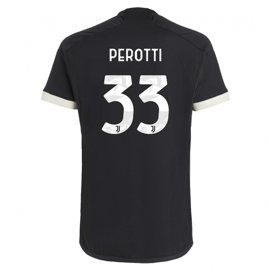 Vyrai Clemente Perotti #33 Juoda Trečias Marškinėliai 2023/24 T-Shirt