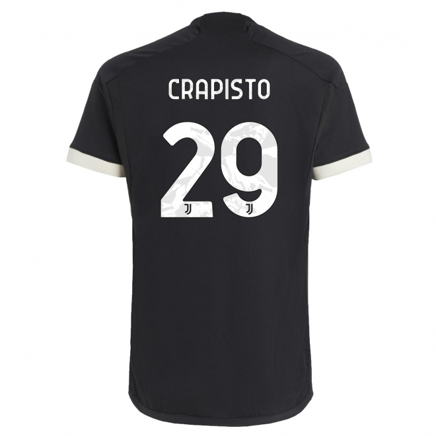 Vyrai Francesco Crapisto #29 Juoda Trečias Marškinėliai 2023/24 T-Shirt