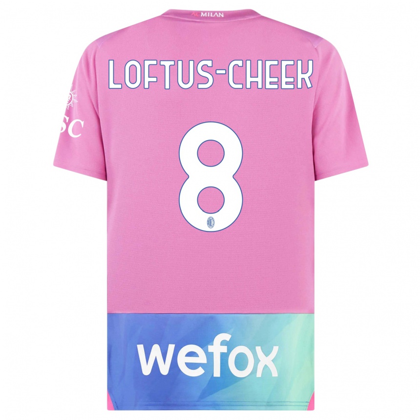 Vyrai Ruben Loftus-Cheek #8 Rožinė Violetinė Trečias Marškinėliai 2023/24 T-Shirt