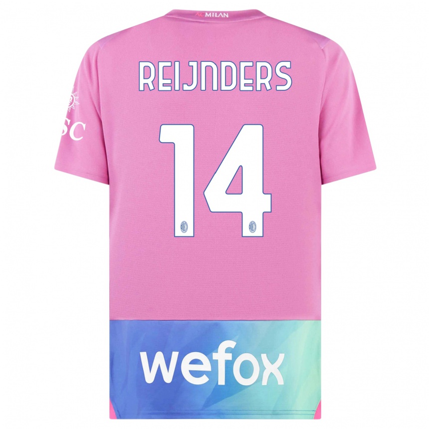 Vyrai Tijjani Reijnders #14 Rožinė Violetinė Trečias Marškinėliai 2023/24 T-Shirt