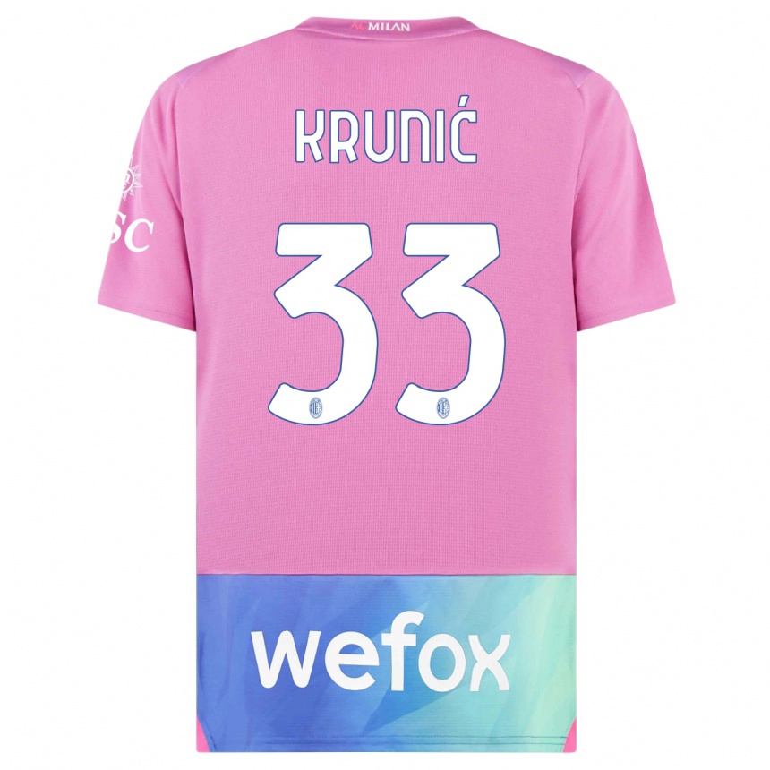 Vyrai Rade Krunic #33 Rožinė Violetinė Trečias Marškinėliai 2023/24 T-Shirt