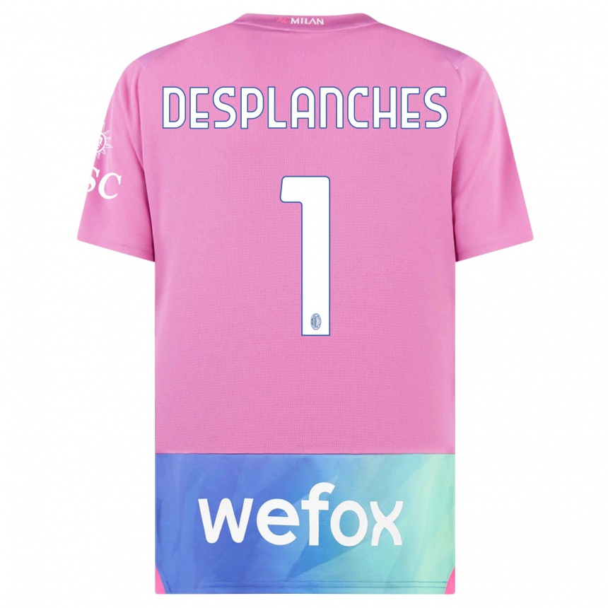 Vyrai Sebastiano Desplanches #1 Rožinė Violetinė Trečias Marškinėliai 2023/24 T-Shirt