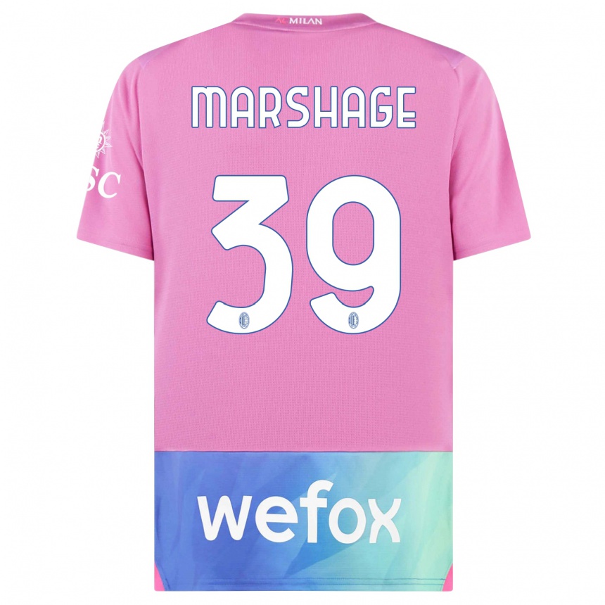 Vyrai Wilgot Marshage #39 Rožinė Violetinė Trečias Marškinėliai 2023/24 T-Shirt