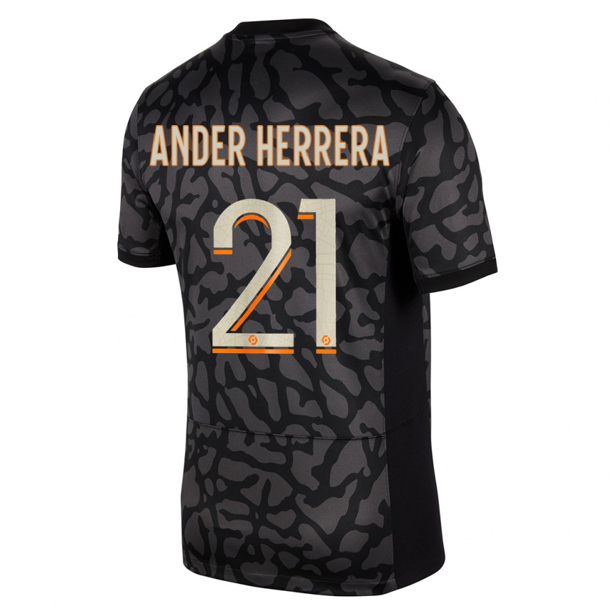 Vyrai Ander Herrera #21 Juoda Trečias Marškinėliai 2023/24 T-Shirt