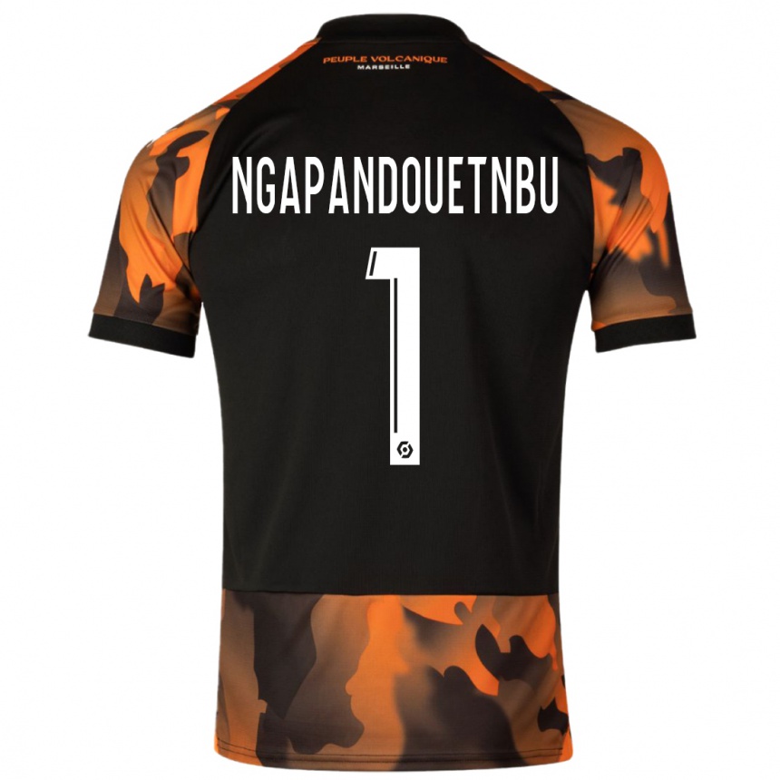 Vyrai Simon Ngapandouetnbu #1 Juoda Oranžinė Trečias Marškinėliai 2023/24 T-Shirt