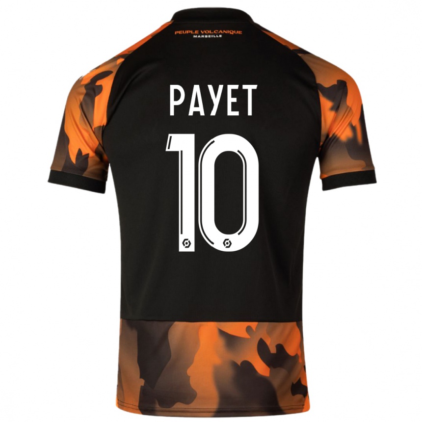 Vyrai Dimitri Payet #10 Juoda Oranžinė Trečias Marškinėliai 2023/24 T-Shirt