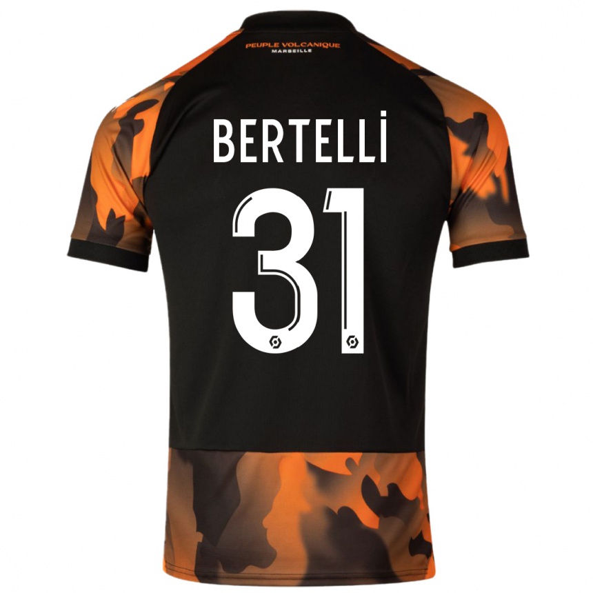 Vyrai Ugo Bertelli #31 Juoda Oranžinė Trečias Marškinėliai 2023/24 T-Shirt