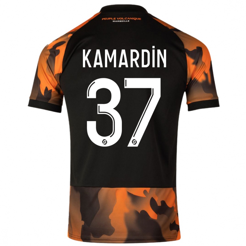 Vyrai Aaron Kamardin #37 Juoda Oranžinė Trečias Marškinėliai 2023/24 T-Shirt