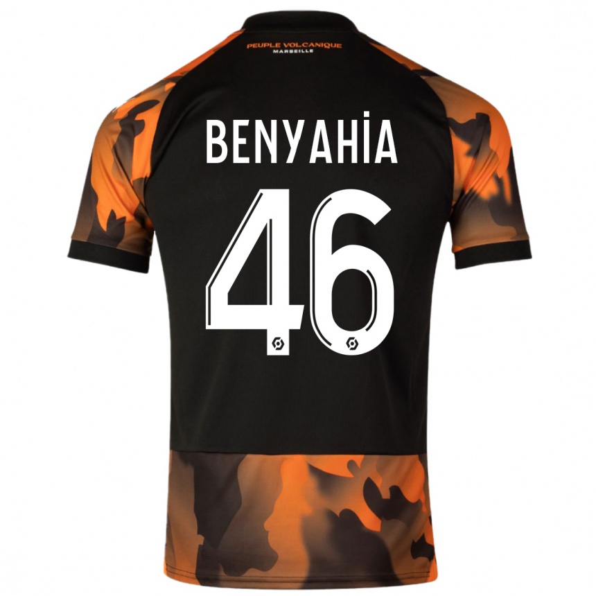 Vyrai Aylan Benyahia-Tani #46 Juoda Oranžinė Trečias Marškinėliai 2023/24 T-Shirt