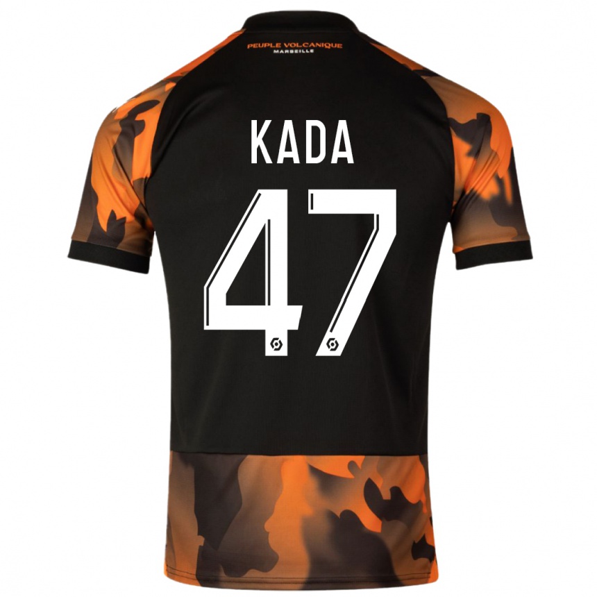 Vyrai Joakim Kada #47 Juoda Oranžinė Trečias Marškinėliai 2023/24 T-Shirt