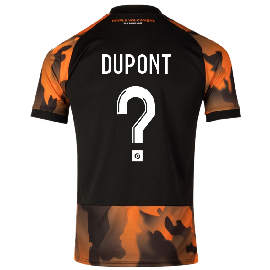 Vyrai Hugo Dupont #0 Juoda Oranžinė Trečias Marškinėliai 2023/24 T-Shirt