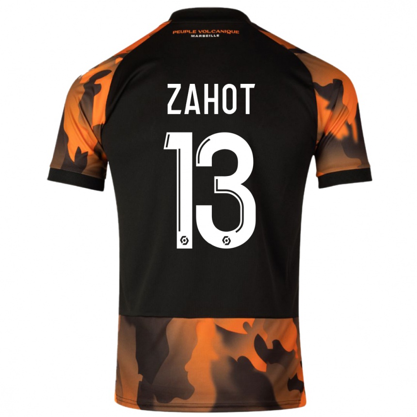 Vyrai Sarah Zahot #13 Juoda Oranžinė Trečias Marškinėliai 2023/24 T-Shirt