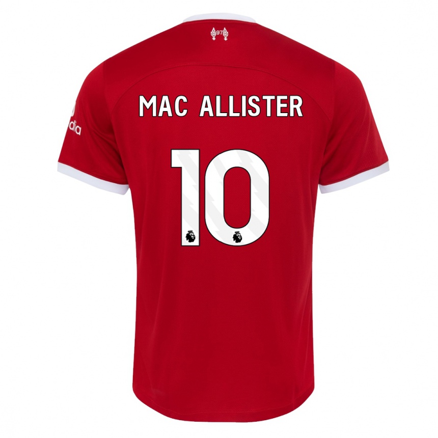 Moteriškas Alexis Mac Allister #10 Raudona Namų Marškinėliai 2023/24 T-Shirt