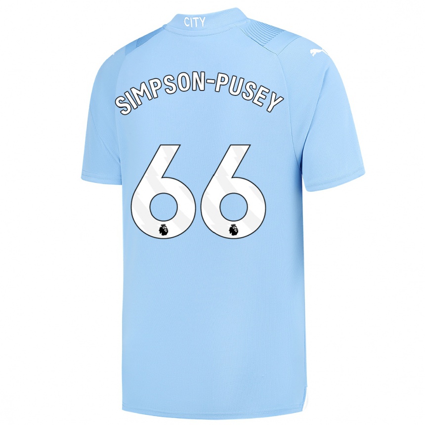 Moteriškas Jahmai Simpson-Pusey #66 Šviesiai Mėlynas Namų Marškinėliai 2023/24 T-Shirt