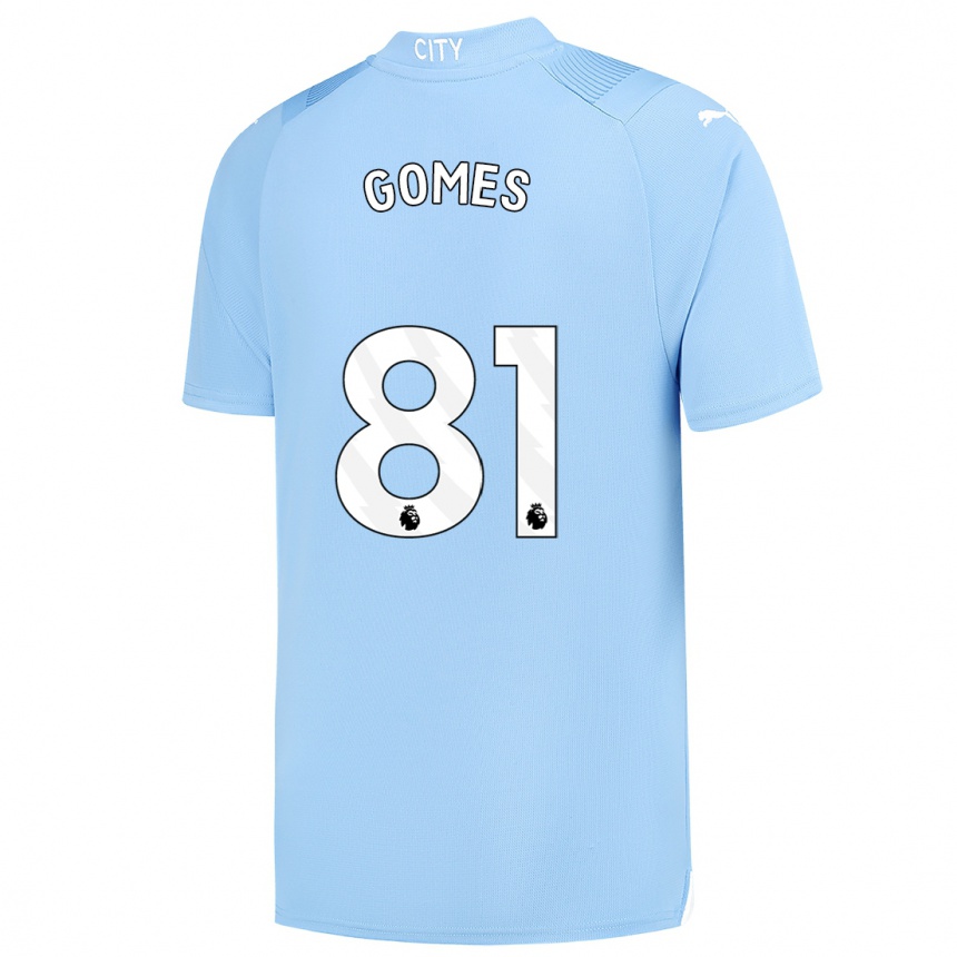 Moteriškas Claudio Gomes #81 Šviesiai Mėlynas Namų Marškinėliai 2023/24 T-Shirt