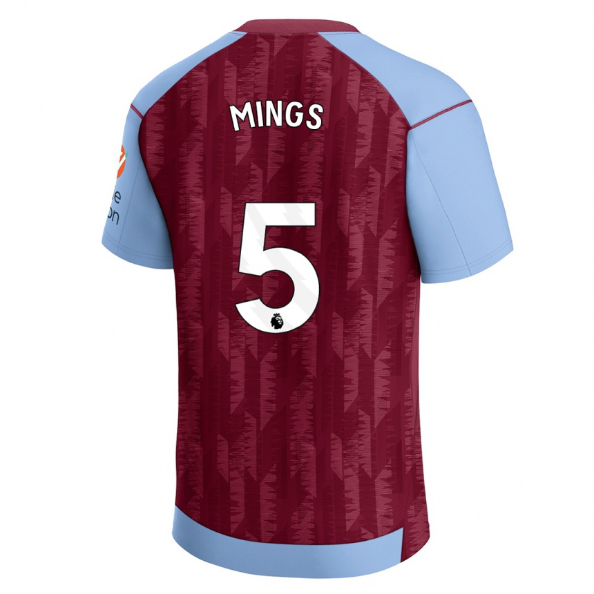 Moteriškas Tyrone Mings #5 Claret Blue Namų Marškinėliai 2023/24 T-Shirt