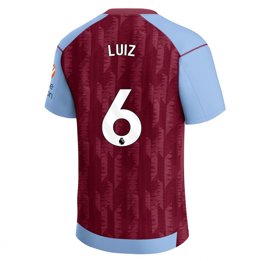 Moteriškas Douglas Luiz #6 Claret Blue Namų Marškinėliai 2023/24 T-Shirt