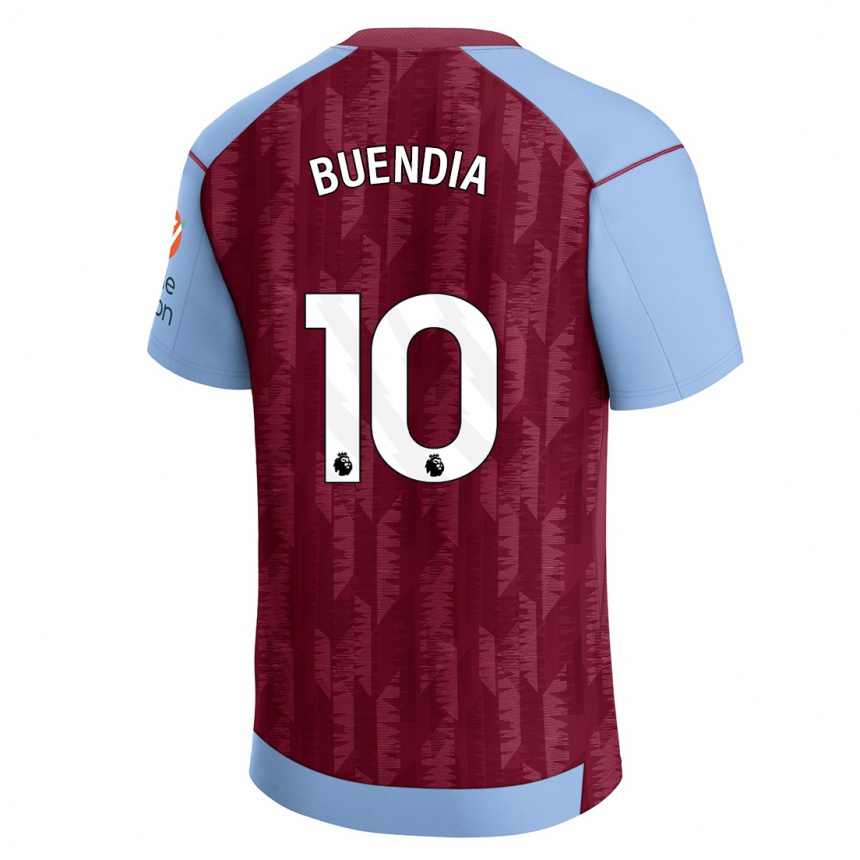 Moteriškas Emiliano Buendia #10 Claret Blue Namų Marškinėliai 2023/24 T-Shirt