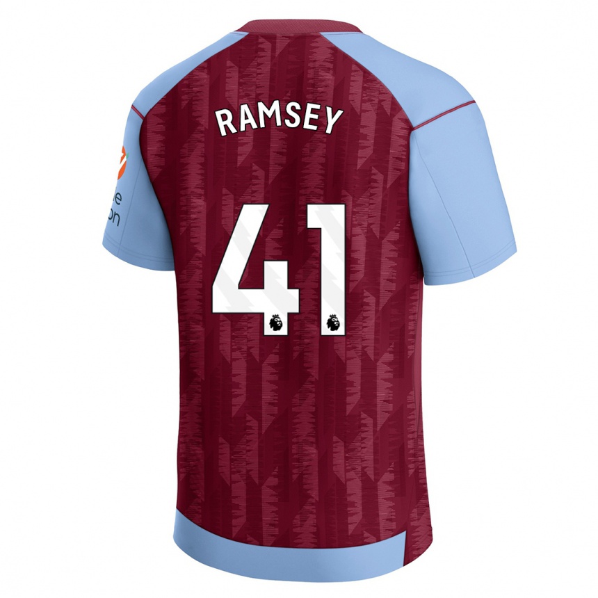 Moteriškas Jacob Ramsey #41 Claret Blue Namų Marškinėliai 2023/24 T-Shirt