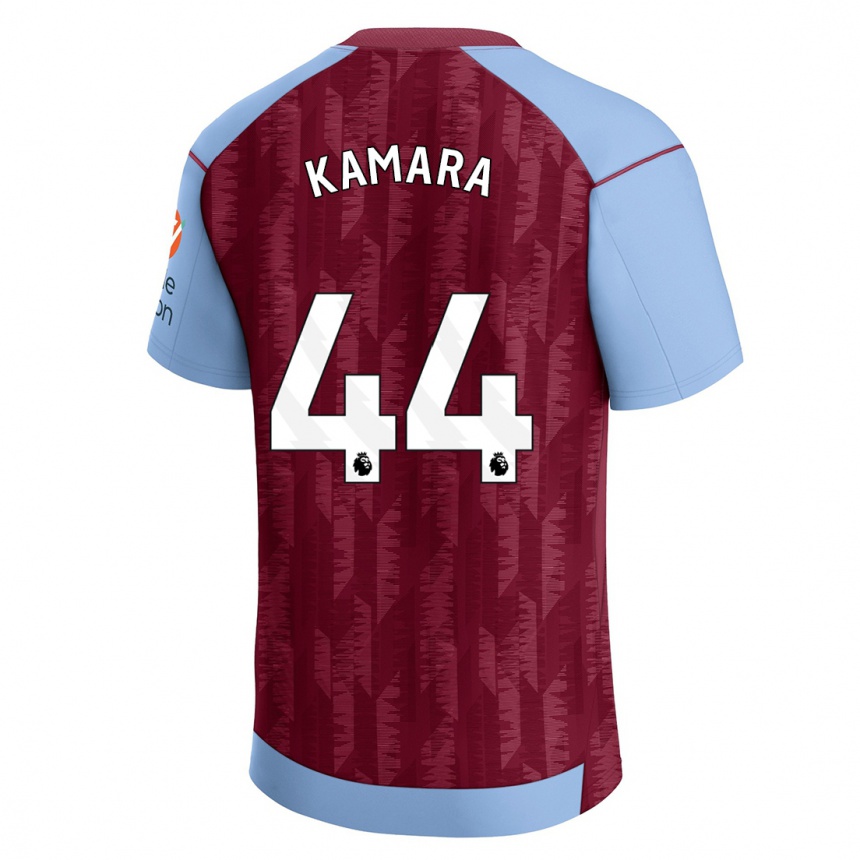 Moteriškas Boubacar Kamara #44 Claret Blue Namų Marškinėliai 2023/24 T-Shirt