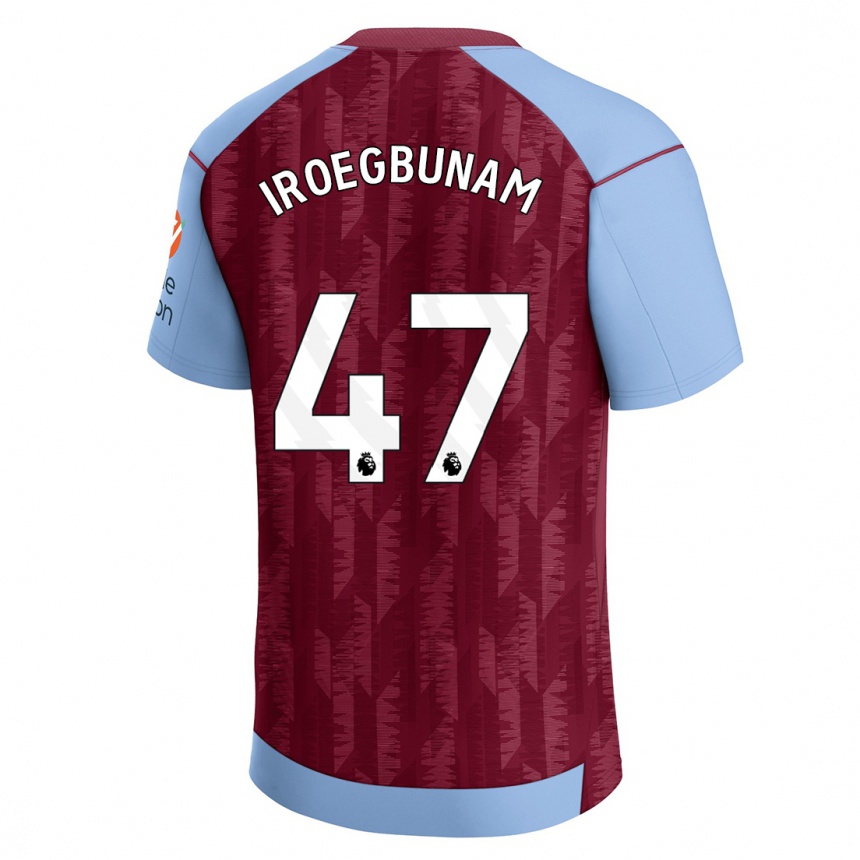 Moteriškas Tim Iroegbunam #47 Claret Blue Namų Marškinėliai 2023/24 T-Shirt