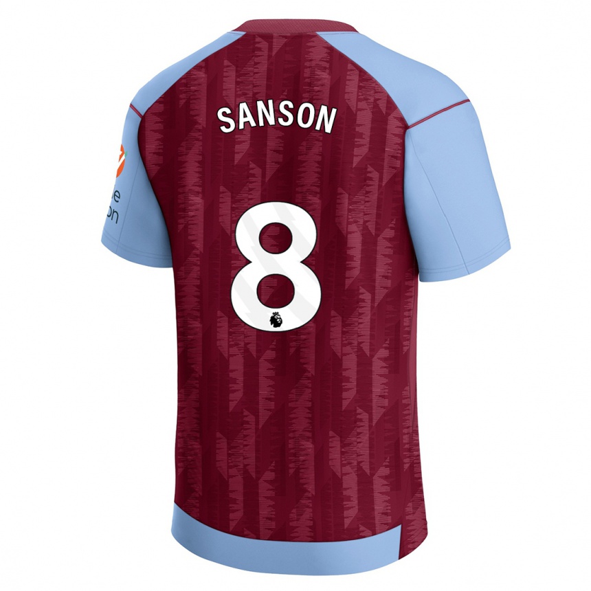 Moteriškas Morgan Sanson #8 Claret Blue Namų Marškinėliai 2023/24 T-Shirt