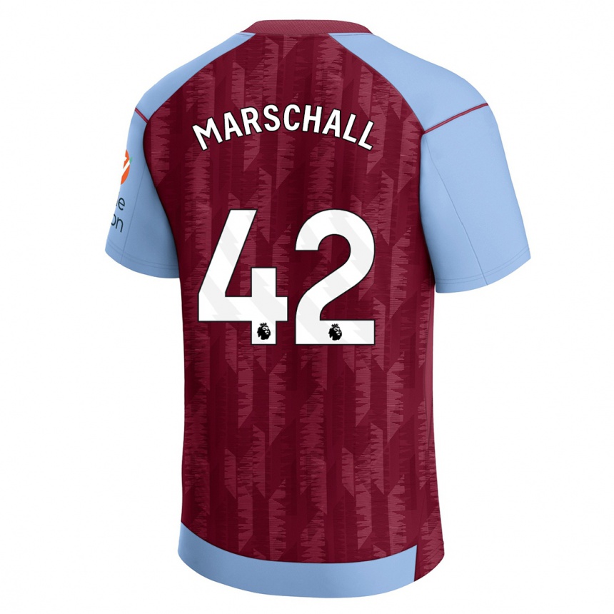 Moteriškas Filip Marschall #42 Claret Blue Namų Marškinėliai 2023/24 T-Shirt