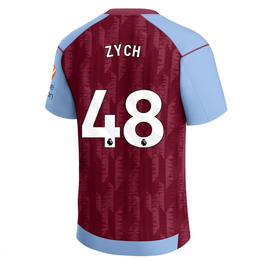 Moteriškas Oliwier Zych #48 Claret Blue Namų Marškinėliai 2023/24 T-Shirt