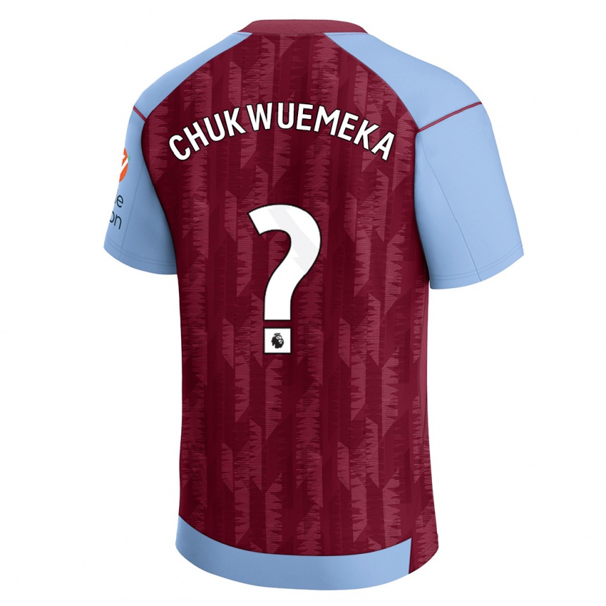 Moteriškas Caleb Chukwuemeka #0 Claret Blue Namų Marškinėliai 2023/24 T-Shirt