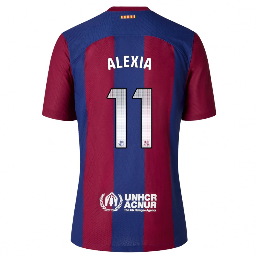 Moteriškas Alexia Putellas #11 Raudona Melyna Namų Marškinėliai 2023/24 T-Shirt