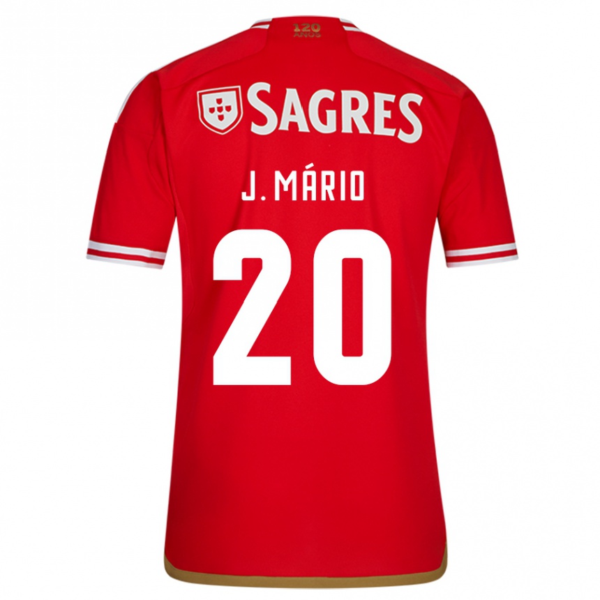 Moteriškas Joao Mario #20 Raudona Namų Marškinėliai 2023/24 T-Shirt