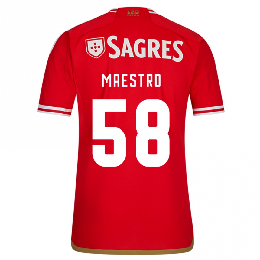 Moteriškas Maestro #58 Raudona Namų Marškinėliai 2023/24 T-Shirt